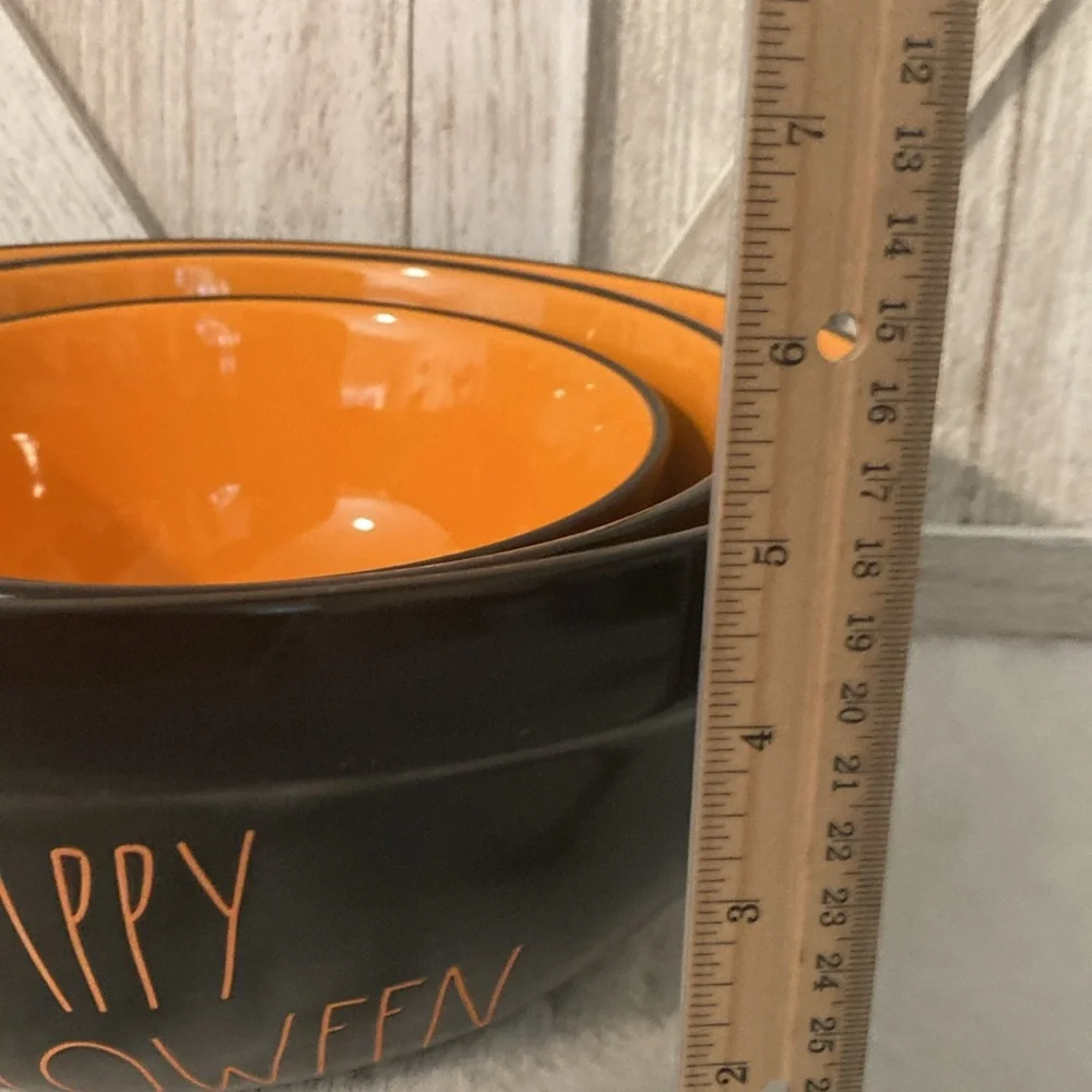 Rae Dunn Treats, Tricks and Happy Halloween Mixing Bowls
